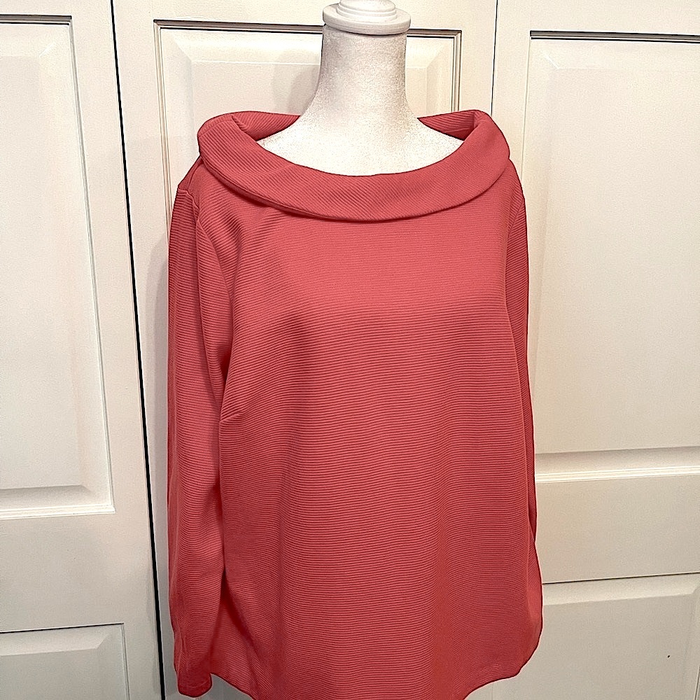 Talbots Pink Cowl Neck Blouse